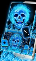 3D Skull Flame Poster