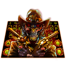 Rogue Skull Golden Gun Keyboard Theme APK