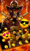 Rogue Skull Golden Gun Keyboard Theme screenshot 2