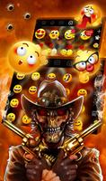 Rogue Skull Golden Gun Keyboard Theme screenshot 3