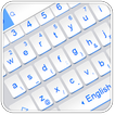 Simple White Blue Keyboard Theme