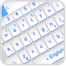 Simple White Blue Keyboard Theme APK