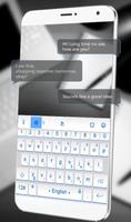 Simple White Blue Keyboard Theme capture d'écran 1