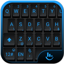 Simple Black Blue Keyboard Theme APK