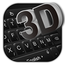 3D موضوع بسيط لوحة المفاتيح السوداء APK