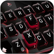 Tema de teclado vermelho preto simples de negócios