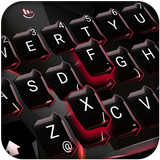 Tema de teclado vermelho preto simples de negócios ícone