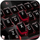 عمل بسيط أسود أحمر لوحة المفاتيح الموضوع APK