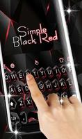 Tema de teclado vermelho preto simples de negócios imagem de tela 2