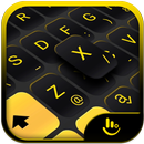Simple Black Yellow Keyboard Theme APK