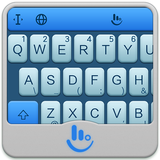 Simple Light Blue Keyboard Theme