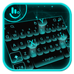 Simple Neon Blue Hologram Tech Keyboard Theme