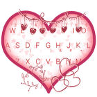 Simple Style Love Heart Keyboard Theme icône