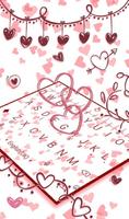 Simple Style Love Heart Keyboard Theme poster