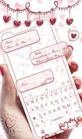 Simple Style Love Heart Keyboard Theme capture d'écran 1