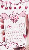 Simple Style Love Heart Keyboard Theme screenshot 2