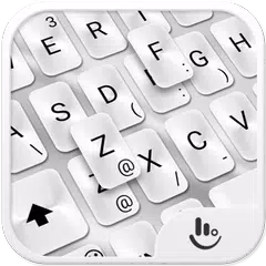 Simple White Brushed Metal Keyboard Theme