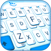 Simple White Blue Keyboard Theme