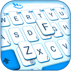 Simple White Blue أيقونة