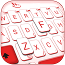 Simple White Red Keyboard Theme APK