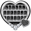 Black Silver Glitter Keyboard Theme