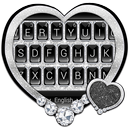 Zwart zilver glitter toetsenbordthema-APK