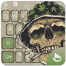 Smoking Warrior Skull Weed Keyboard Theme APK