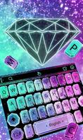 Twinkle Sparkling Galaxy Diamond Keyboard Theme poster