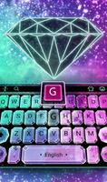 Twinkle Sparkling Galaxy Diamond Keyboard Theme screenshot 2