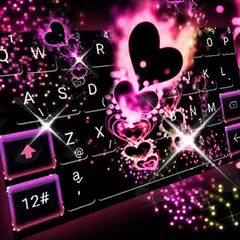 Sparkling Heart Keyboard Theme APK download