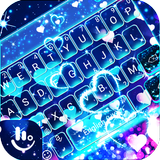 Sparkling Blue Heart Stylish Reading simgesi