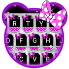 Sparkling Minny Bowknot Keyboard Theme icône