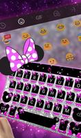 Sparkling Minny Bowknot Keyboard Theme скриншот 1