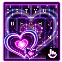 Sparkling Purple Heart Keyboard Theme APK download