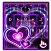 Tema de teclado gratuito Coração Roxo Brilhante