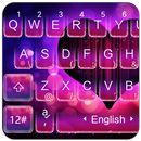 Sparkling Purple Heart Keyboard Theme APK