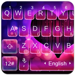 Sparkling Purple Heart Keyboard Theme APK