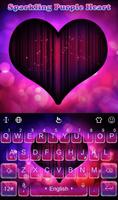 Sparkling Purple Heart Poster