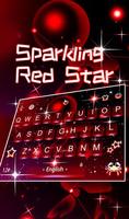 Live 3D Sparkling Red Star Keyboard Theme تصوير الشاشة 1