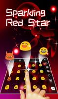 Live 3D Sparkling Red Star Keyboard Theme تصوير الشاشة 2