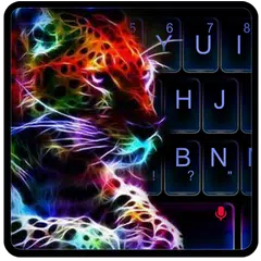 Sparkling Tiger Neon Keyboard Theme