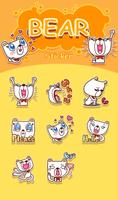 Bear Keyboard Sticker poster