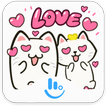 Cats CEO Bibi & Yoyo TouchPal Keyboard Sticker