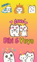 Cats CEO Bibi & Yoyo TouchPal Keyboard Sticker poster