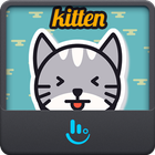 Cute Kitten Keyboard Sticker icône