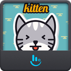 Cute Kitten Keyboard Sticker ícone