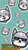 Cute Kitten Keyboard Sticker Affiche