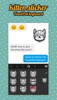 Cute Kitten Keyboard Sticker imagem de tela 1