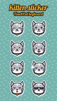 Cute Kitten Keyboard Sticker imagem de tela 2