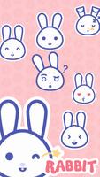 Rabbit Keyboard Sticker poster